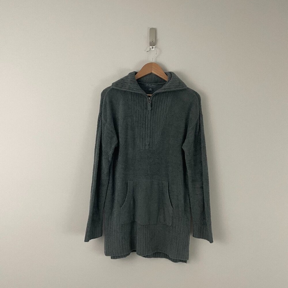 Barefoot Dreams CozyChic Lite 1/2 Zip Pullover Tunic Sweater Size Small
